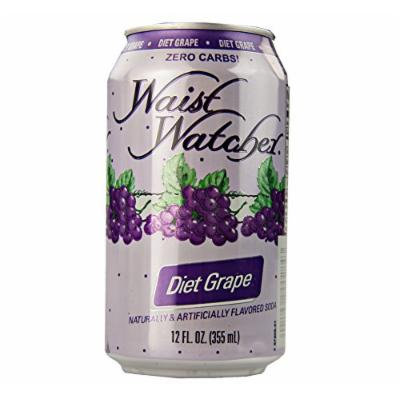 Waist Watcher Caffeine-Free Diet Grape Soda, 12 Oz. Cans (Case of 24)