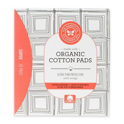 The Honest Company Organic Cotton Pads, Super, 10 Ct