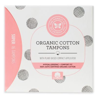 The Honest Company Organic Cotton Tampons with Plant-Based Compact Applicator