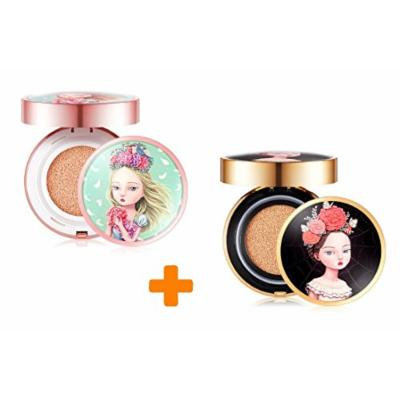 Beauty People Absolute Iron wall Raidant Girl cushion set SPF50+ PA+++ (#23 + #23 (Natural Sand))