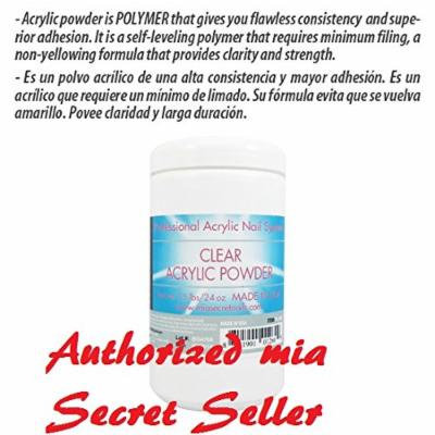 Mia Secret Clear Acrylic Powder 1.5 lbs Acrilico transparente 24oz Free Expedited Shipping
