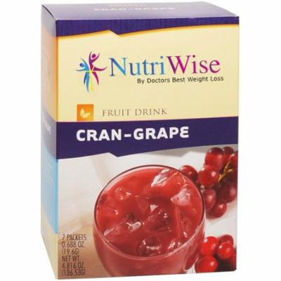 NUTRIWISE - High Protein Diet Drink |Cran Grape| Low Calorie, Sugar Free, Fat Free (7/Box)