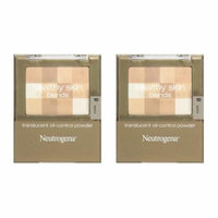 Neutrogena Healthy Skin Translucent Oil-Control Powder, Clean 10, 0.2 Oz (Pack of 2) + Schick Slim Twin ST for Dry Skin