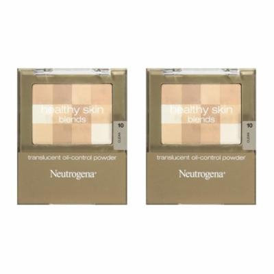 Neutrogena Healthy Skin Translucent Oil-Control Powder, Clean 10, 0.2 Oz (Pack of 2) + Schick Slim Twin ST for Dry Skin
