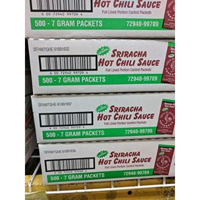 Huy Fong Sriracha Hot Chili Sauce Packets (1000 Pack)