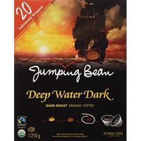 Jumping Bean Organic Coffee Single Serve Coffee Pods, Deep Water Dark, 20 Count