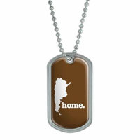 Argentina Home Country Dog Tag - Solid Brown