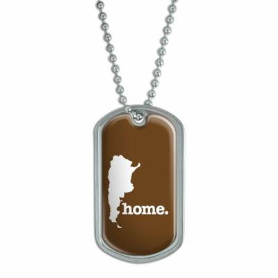 Argentina Home Country Dog Tag - Solid Brown