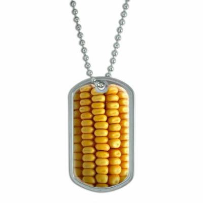 Corn Cob Kernels Dog Tag