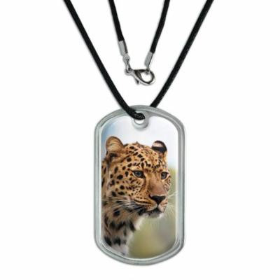Leopard Portrait - Big Hunting Cat Dog Tag