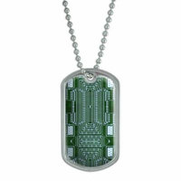 Empty Circuit Board Design Dog Tag