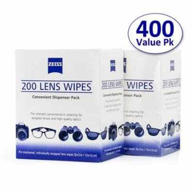 Zeiss Pre-Moistened Lens Cleaning Wipes(6*5 inch) in Bulk Packaging-400 Count