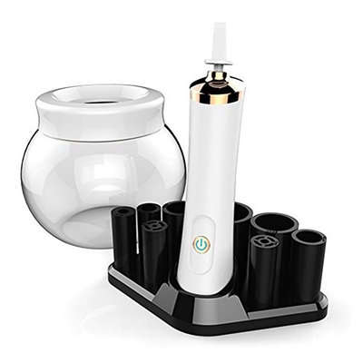 Arhehuang Electric Professional Makeup Brush Cleaner and Dryer, Automatic, Quick, Easy and Mess Free Spin Cleaning- Rotating, Cleans and Dries All Makeup Brushes in Seconds