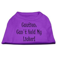 Mirage Pet Products 8-Inch Can't Hold My Licker Screen Print Shirts for Pets, X-Small, Purple
