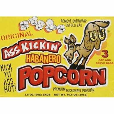 Ass Kickin' Habanero Popcorn (3.5oz per bag)- 2 Pack