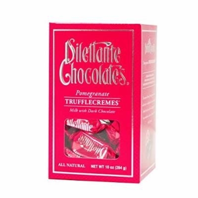 Pomegranate TruffleCremes in Milk & Dark Chocolate - 10 oz Gift Box - by Dilettante (3 Pack)