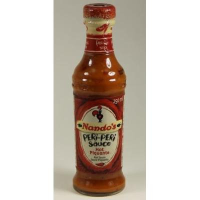 Nando's Peri-Peri Hot Sauces 2 by 9.1 oz LARGE dble Size South African (Hot)