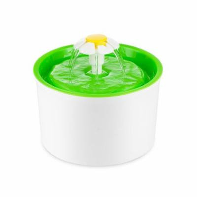 Estink Pet Water Fountain Cat Water Fountain, Cat Water Dispenser, Automatic Electric Flower Fountain for Dogs and Cats, Green