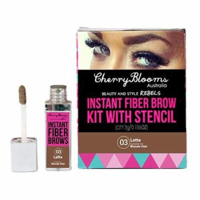 Cherry Blooms Instant Fiber Brow with Stencil, Latte, .11 oz