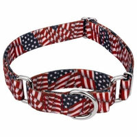 Country Brook Petz™ 1 1/2 Inch Patriotic Tribute Martingale Dog Collar