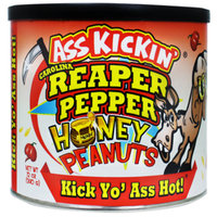 Ass Kickin Carolina Reaper Pepper Honey Peanuts - 12 oz