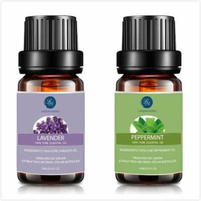 Lavender Peppermint Essential Oil,10ML Natural Pure Aromatherapy Oils Therapeutic Grade, Value 2 Pack