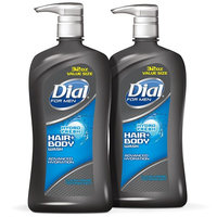 Dial for Men Hair and Body Wash, Hydrofresh, 32 Ounces (Pack of 2)