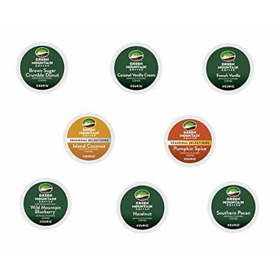 40 Count - Green Mountain Flavored Coffee K-Cup For Keurig K Cup Brewers (8 flavors, 5 k-cups each)