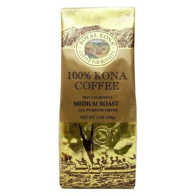 Hawaii Royal Kona Coffee 7 oz. Ground 100% Pure Kona Medium