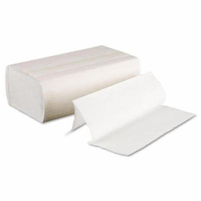 Boardwalk Multifold Paper Towels, Bleached White, 9 x 9 9/20 - sixteen packs of 250 paper towels.