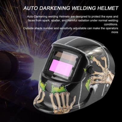 Solar Auto-darkening Welding Helmet Arc Tig Mig Mask Grinding Welding Mask Skull
