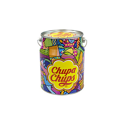 Chupa Chups Forever Fun Nostalgia Lollipops Tin, 80 Lollipops Per Tin