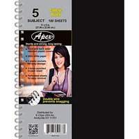 DD 5 Subject Poly Notebook - College Ruled(pack Of 12)