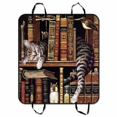 ZKGK Cat Art Dog Car Seat Cover Dog Car Seat Cushion Waterproof Hammock Seat Protector Cargo Mat for Cars SUVs and Trucks 54x60 inches
