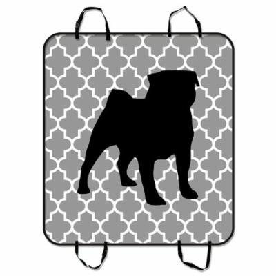 ZKGK Moroccan Tile Quatrefoil with Pug Dog Car Seat Cover Dog Car Seat Cushion Waterproof Hammock Seat Protector Cargo Mat for Cars SUVs and Trucks 54x60 inches
