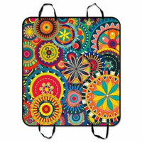ZKGK Psychedelic Art Dog Car Seat Cover Dog Car Seat Cushion Waterproof Hammock Seat Protector Cargo Mat for Cars SUVs and Trucks 54x60 inches