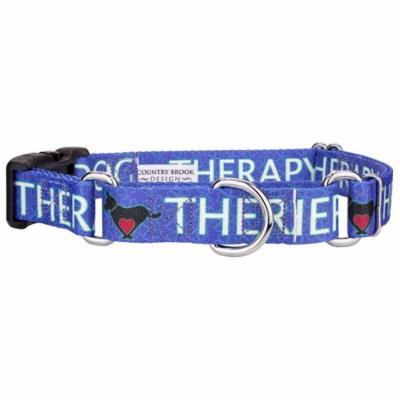Country Brook Petz™ Blue Therapy Dog Martingale with Deluxe Buckle