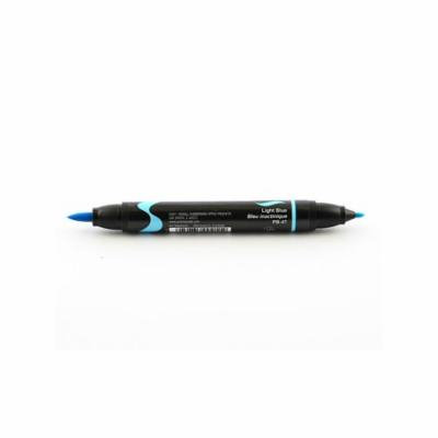Premier Double-Ended Brush Tip Markers light blue, 047 (pack of 6)