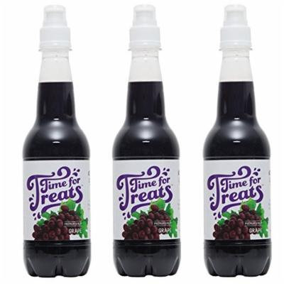 Pack of 3 Victorio Time for Treats Snow Cone Syrups 16.9oz Made in USA (Grape)