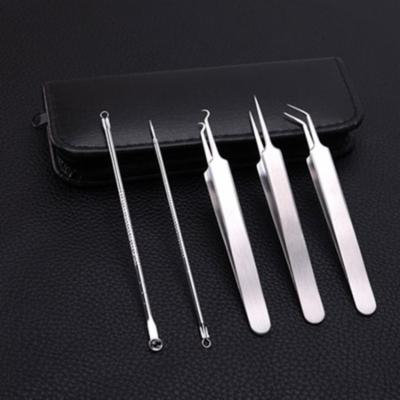 5PCS/set Blackhead Blemish Acne Pimple Extractor Remover Tool Face Skin CareOn Sale