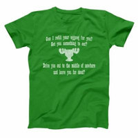 Can I Refill Your Eggnog? Moose Glass 5X-Large Green Basic Men's T-Shirt