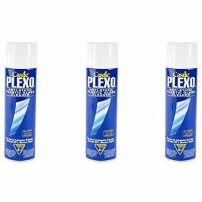 Castle C2010 Plexo Anti-Static Plastic Glass Cleaner, 20 oz, 3-Pack