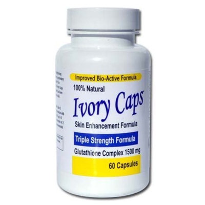 Ivory Caps - Maximum Potency 1500 mg Glutathione Skin Whitening Pills Complex, 60 Capsules