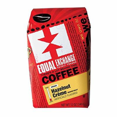 EQUAL EXCHANGE ORGANIC COFFEE HAZELNUT CREME GROUND COFFEE 12 OZ.