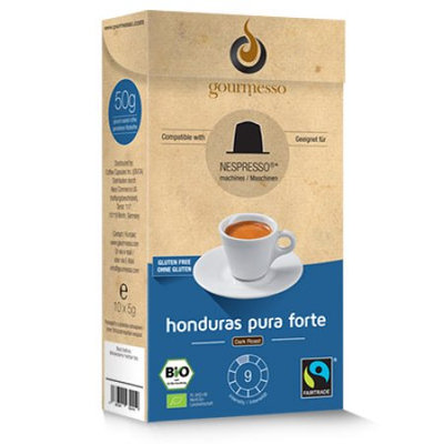 Gourmesso Honduras Pura Forte, Nespresso Compatible Coffee Capsules, 50 Ct