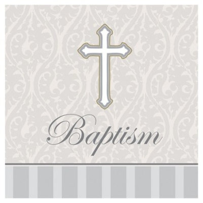 Devotion Lunch Napkins 3-Ply Baptism (192 Count)