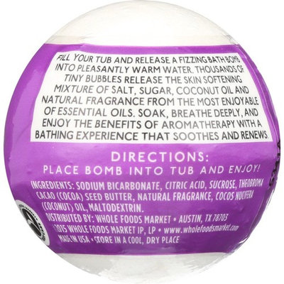 Whole Foods Market, Lavender Vanilla Fizzing Bath Bomb, 2.3 oz