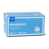 Medline MPHPN324Z Insulin Pen Needles, 32 Gauge, 4 mm (Pack of 100), safe insulin dispensing for diabetics, compatible with multiple pen models