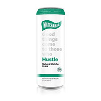 MatchaBar Hustle Energy Drink, Original Sparkling Natural Matcha Beverage, With Caffeine, Antioxidants, L-Theanine, 12 fl. oz. (Pack of 12)