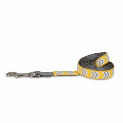 Petmate Rubber Dog Leash - Yellow Chevron